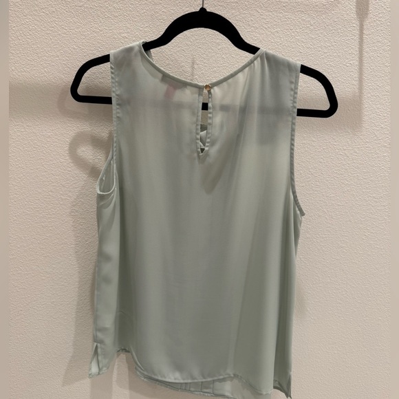Vince Camuto sz M Pleated Sleeveless Top - Light Green mint sage - Picture 3 of 4